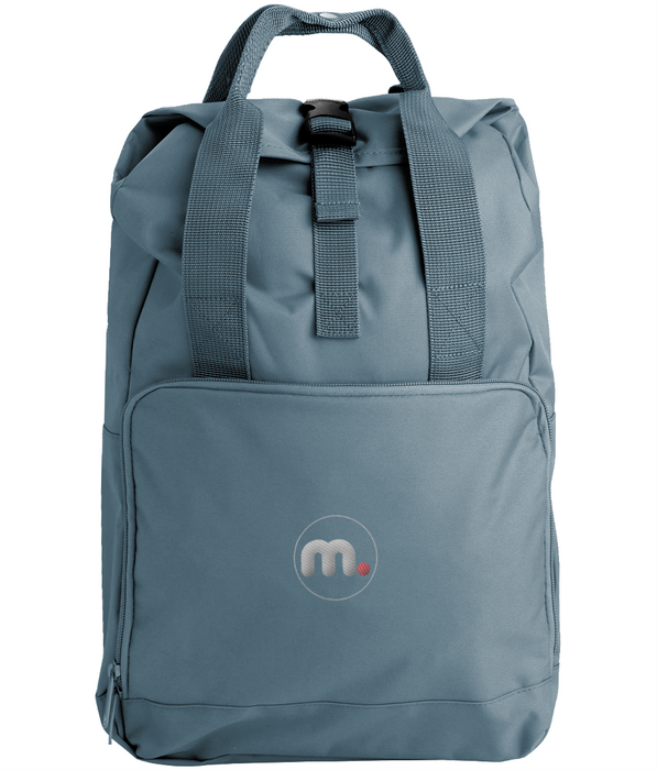 Embroidered Twin Handle Roll-Top Backpack Masiix Logo White Circle