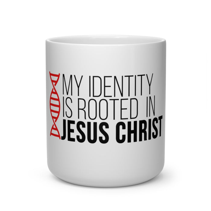 Rooted in Christ Heart Shape Mug