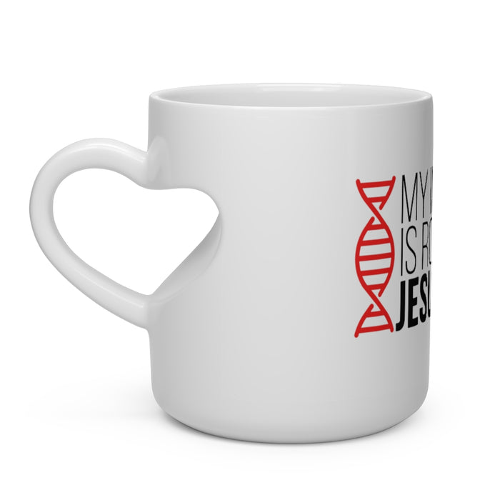 Rooted in Christ Heart Shape Mug